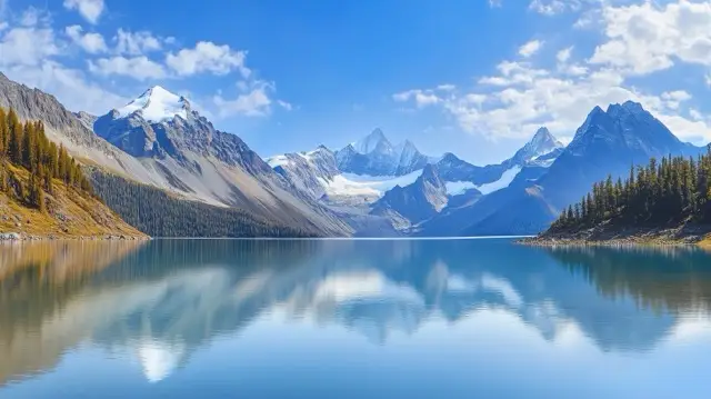 Mountains with a river